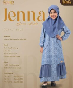 NIBRAS Gamis Anak Jenna Cobalt Blue