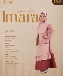NIBRAS Gamis Anak Imara Red Rose
