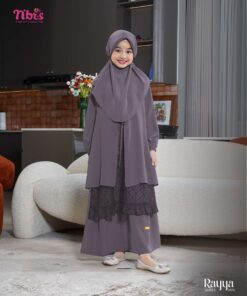 NIBRAS Gamis Anak Puspa Purple