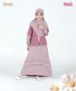 NIBRAS Gamis Anak Areta Maroon
