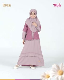 NIBRAS Gamis Anak Areta Maroon