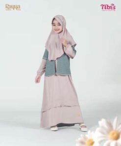 NIBRAS Gamis Anak Areta PastelGreen