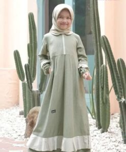 MUTIF Gamis Anak LITTLE HANGGINI - Green Meal