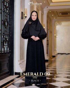 HAITWO Gamis Dewasa EMERALD 009 - Black