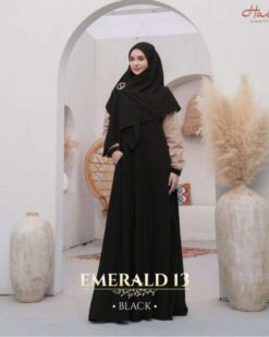 HAITWO Gamis Dewasa EMERALD 013 - Black