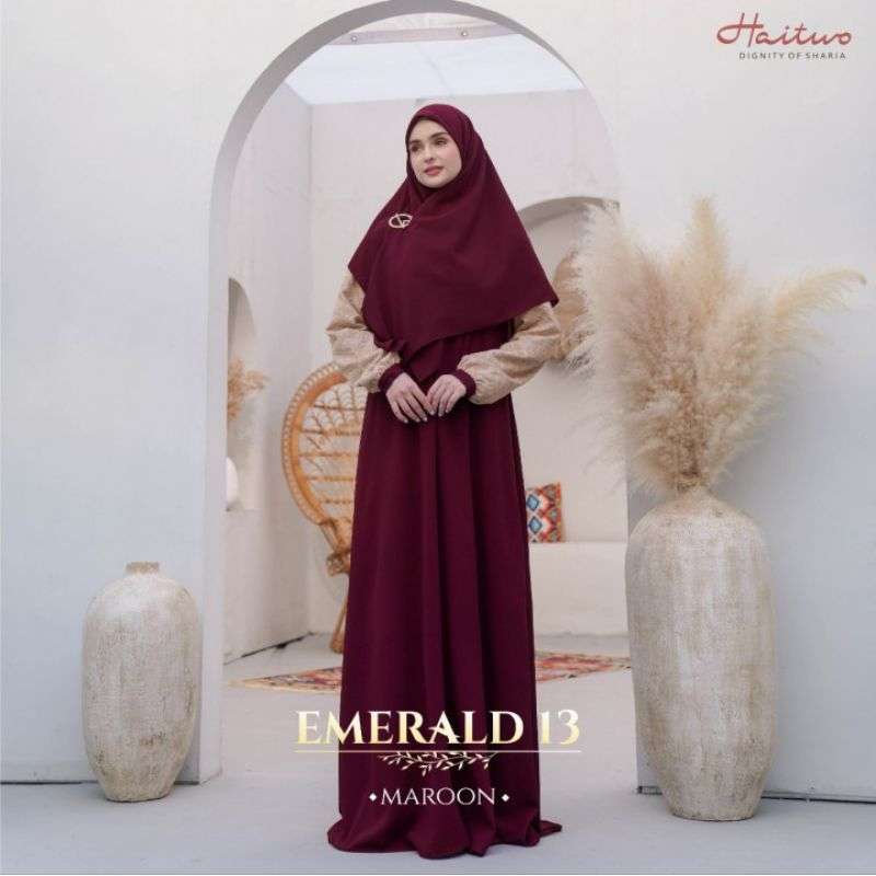 HAITWO Gamis Dewasa EMERALD 013 - Maroon