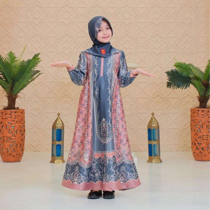 Keke Gamis Anak GAK SR ZUFRA Maritime Blue