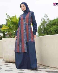 MUTIF Gamis Dewasa DELISSA - Blue Red