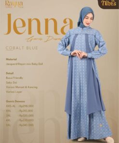 NIBRAS Gamis Dewasa Jenna Cobalt Blue