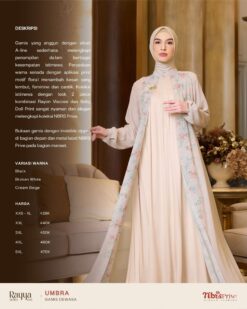 NIBRAS Gamis Dewasa Umbra Cream Beige