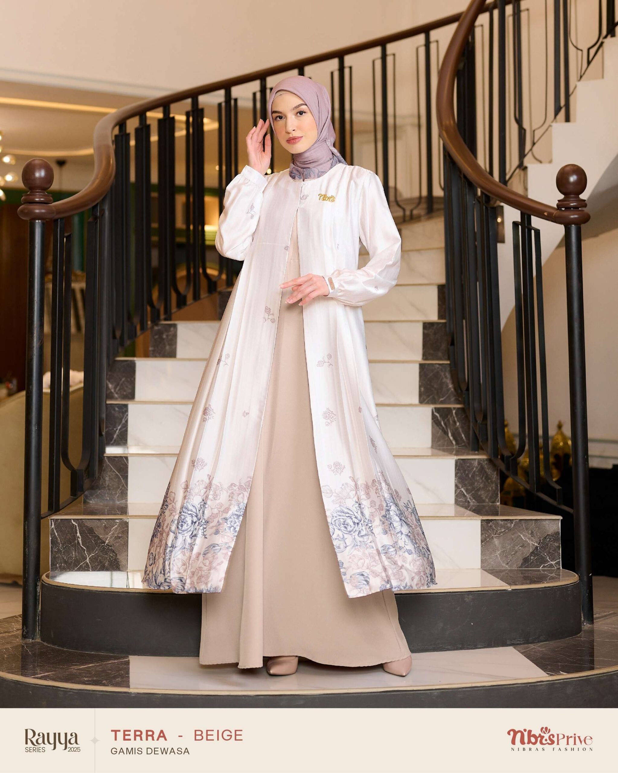 NIBRAS Gamis Dewasa Terra Beige