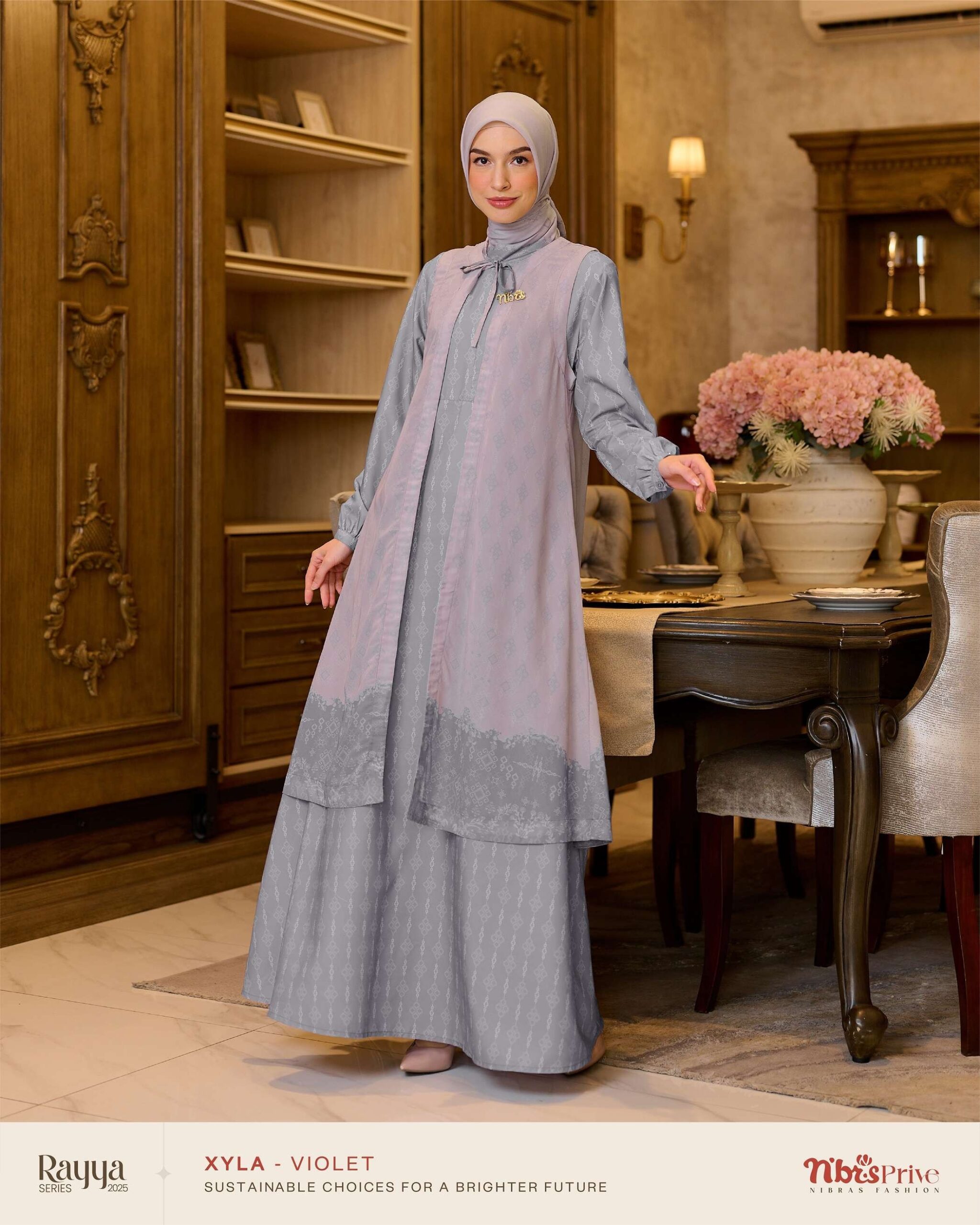 NIBRAS Gamis Dewasa Xyla Violet