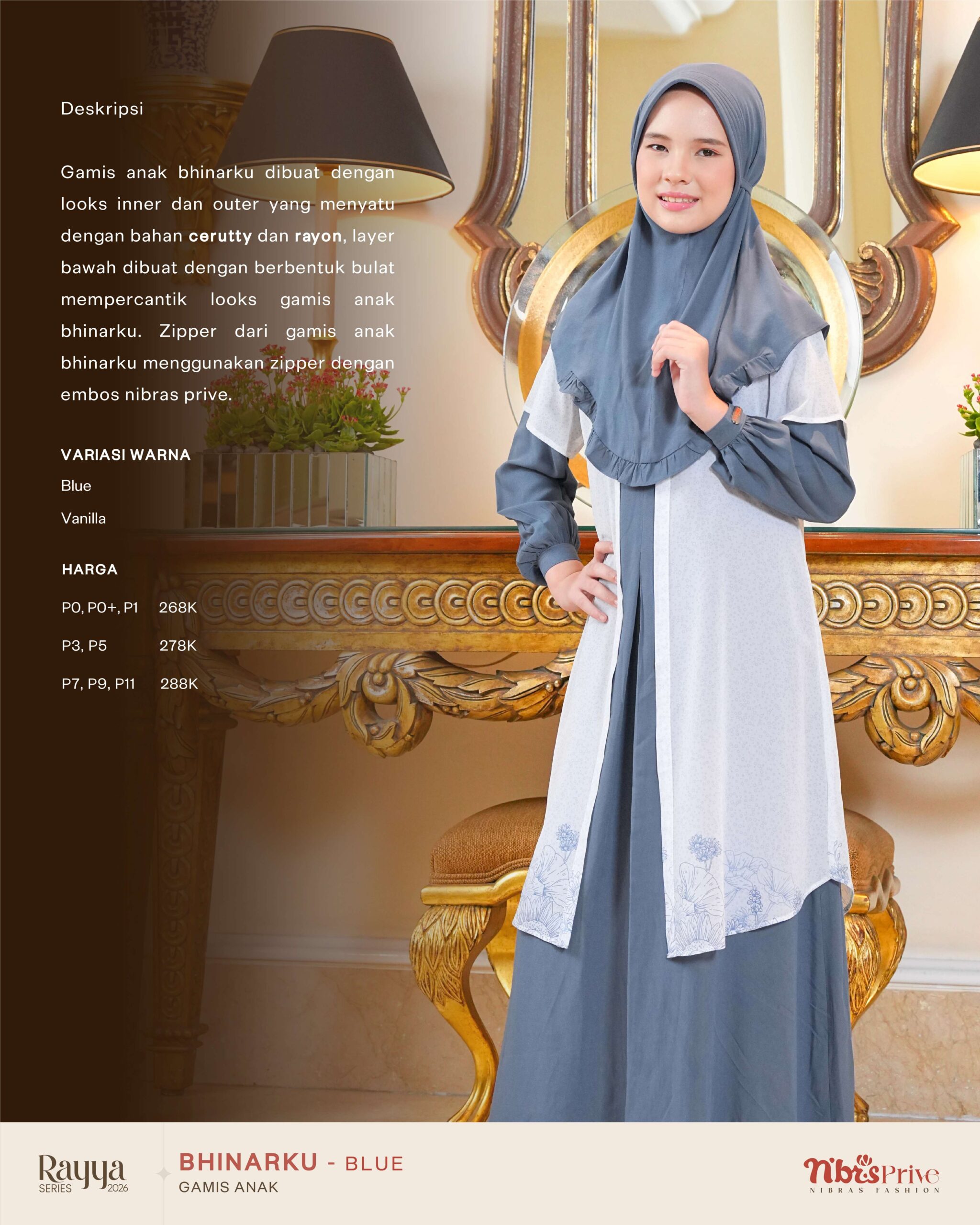BHINARKU GAMIS ANAK - BLUE
