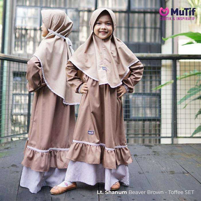 MUTIF Gamis Anak SET LT SHANUM - Brown