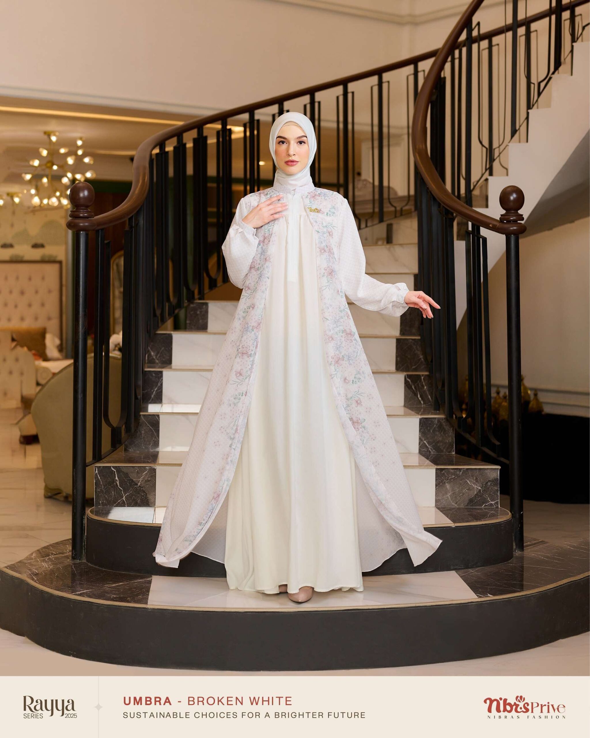 NIBRAS Gamis Dewasa Umbra Broken White Putih