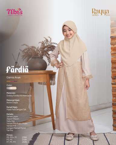 FARDIA GAMIS ANAK - BEIGE