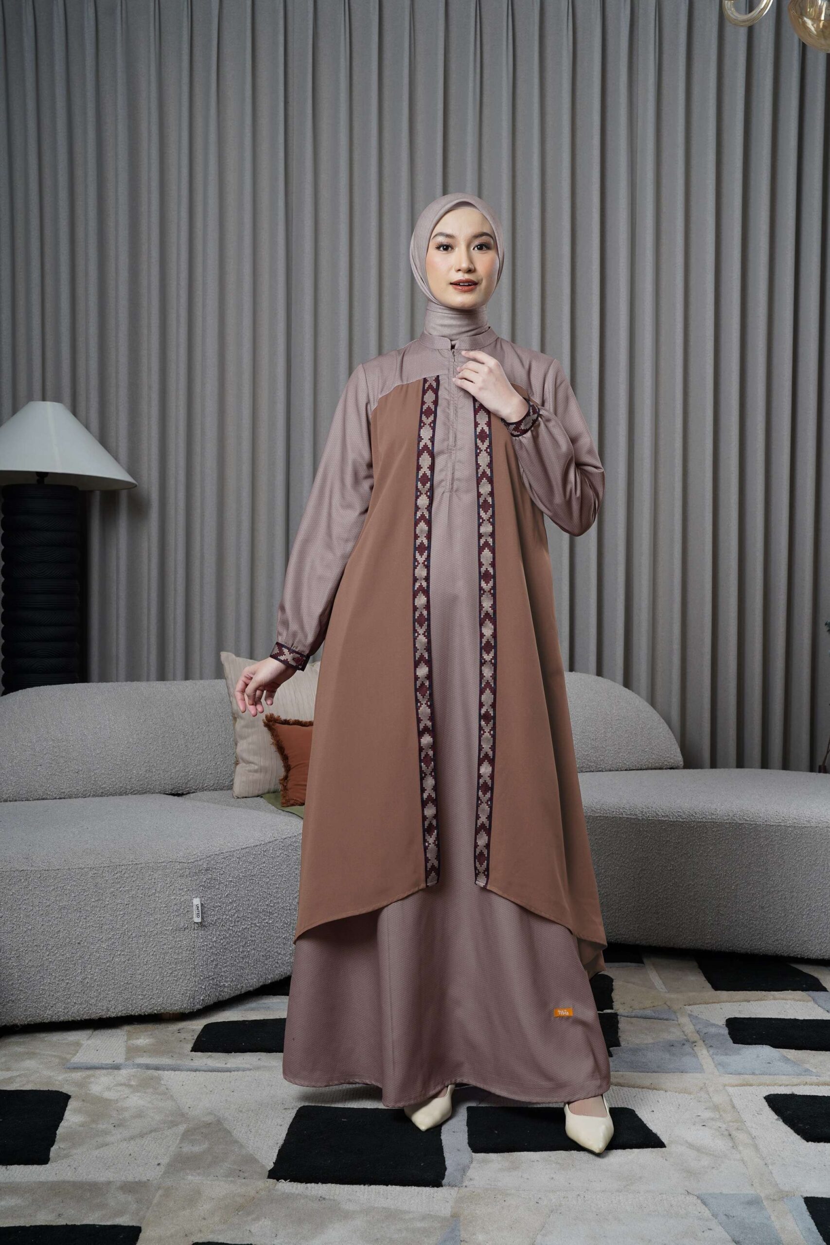 NIBRAS Gamis Dewasa Vidya Rose Tan