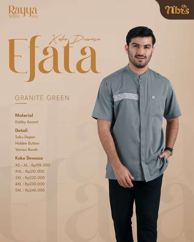 NIBRAS Koko Dewasa EFATA - Granite Green
