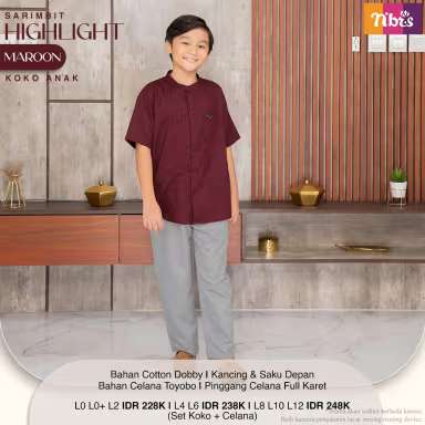 NIBRAS-Koko Anak HIGHLIGHT - Maroon