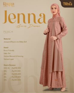 NIBRAS Gamis Dewasa Jenna Peach