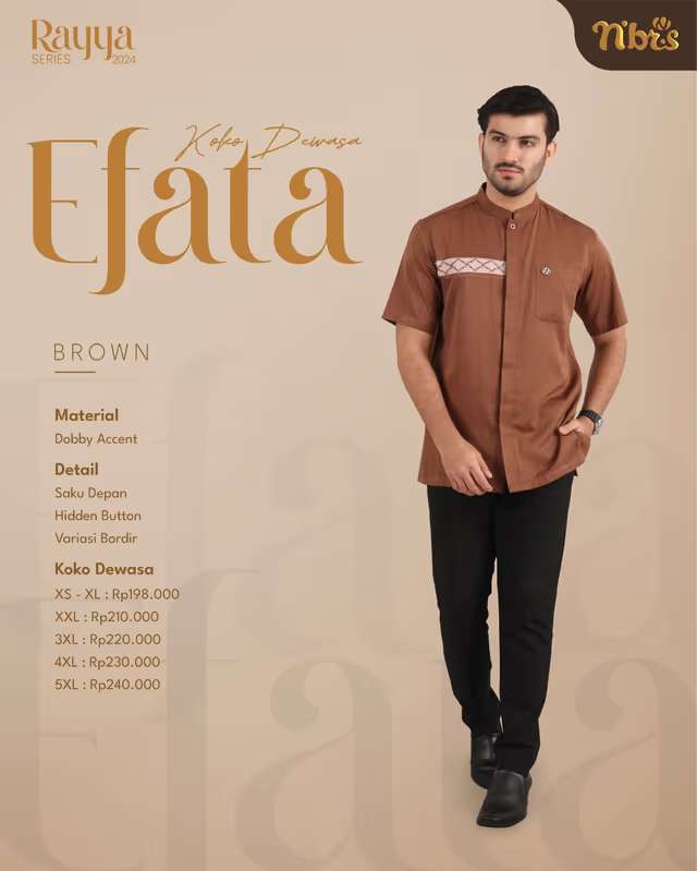 NIBRAS Koko Dewasa EFATA - Brown