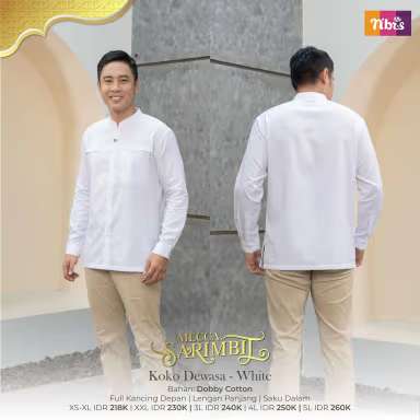 NIBRAS Koko Dewasa KD LPanajng MECCA - White Putih