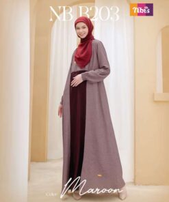 NIBRAS Gamis Dewasa NB B203 - Maroon