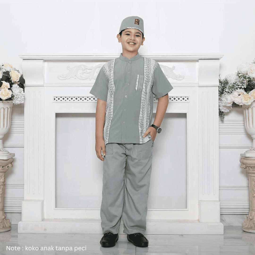 KEKE Koko Anak KA LPendek Taruko Silver Sage SET PECI