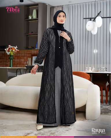 NIBRAS Gamis Dewasa WAFA-Grey
