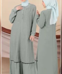 NIBRAS Gamis Dewasa NB B122 - Sage Green