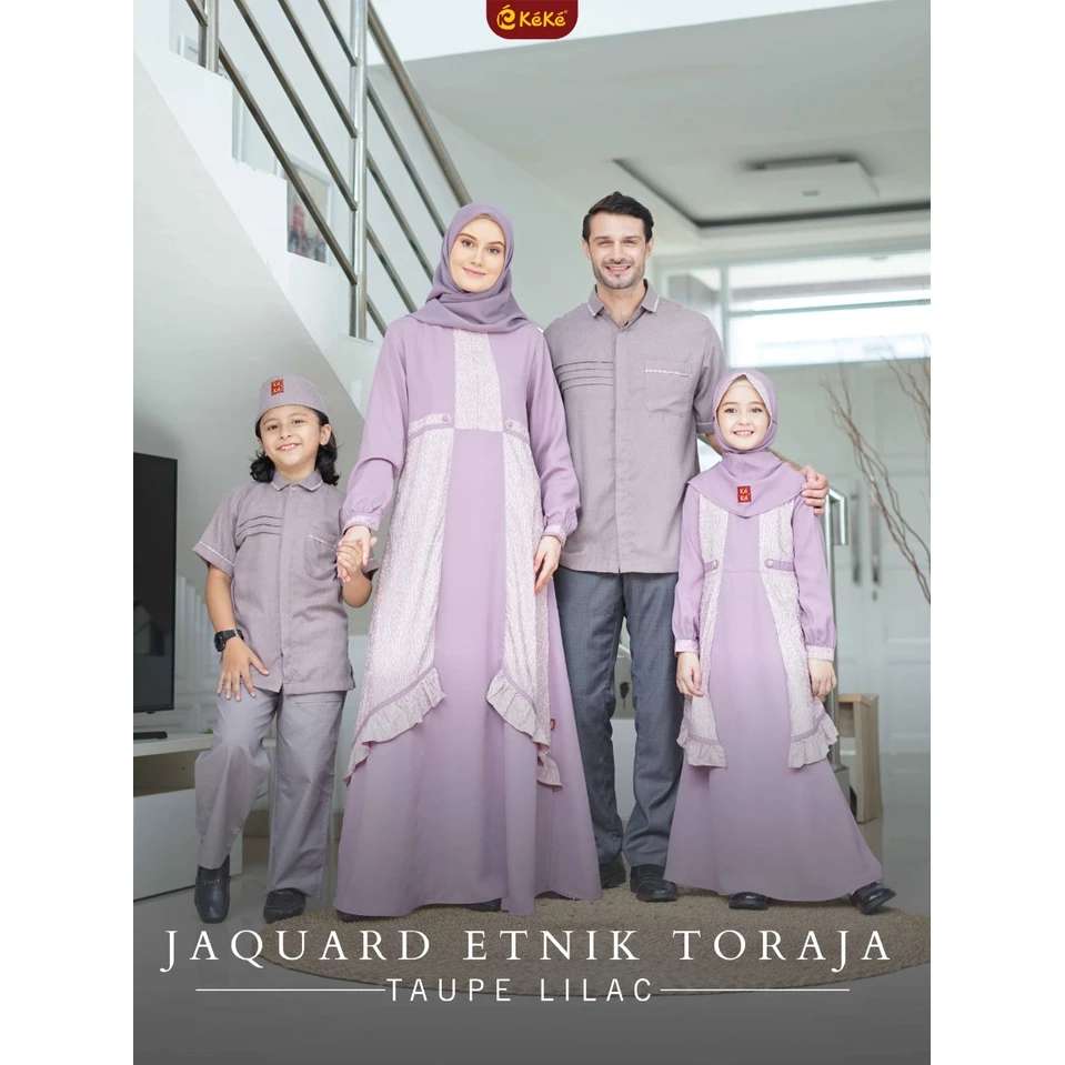 KEKE Koko Dewasa KD SR JAQUARD ETNIK TORAJA - Taupe Lilac