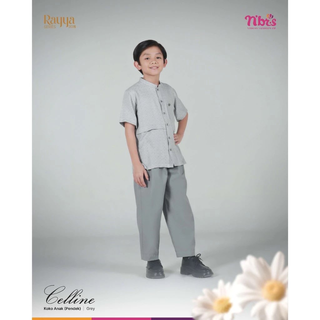 NIBRAS Koko Anak KA LPendek Celline Grey