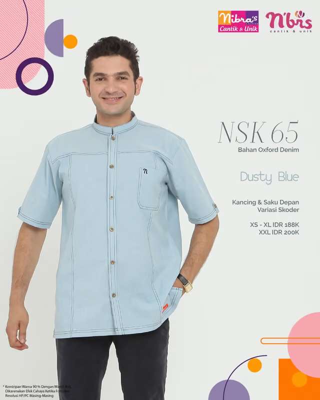 NIBRAS Koko Dewasa NSK 065 - Dusty Blue