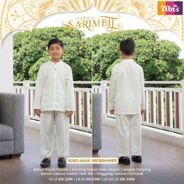NIBRAS Koko Anak GAMILA - Broken White