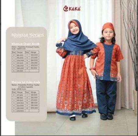 KEKE Gamis Anak KHANZA - Dark Terracotta