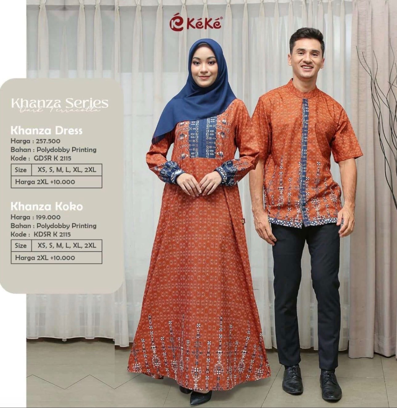 KEKE GAMIS DEWASA KHANZA DARK - TERRACOTA