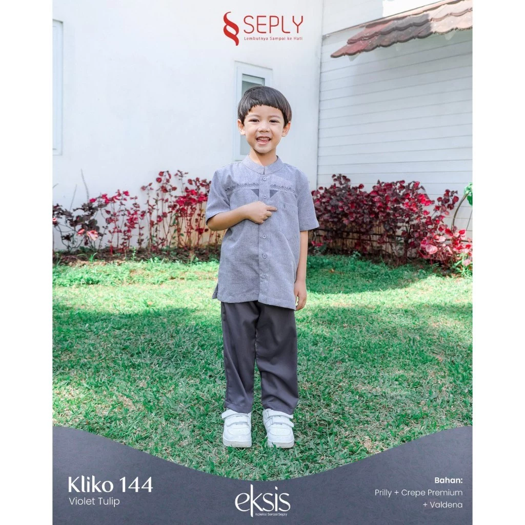 Seply Koko Anak Setelan LPendek Kliko 144 Violet Tulip